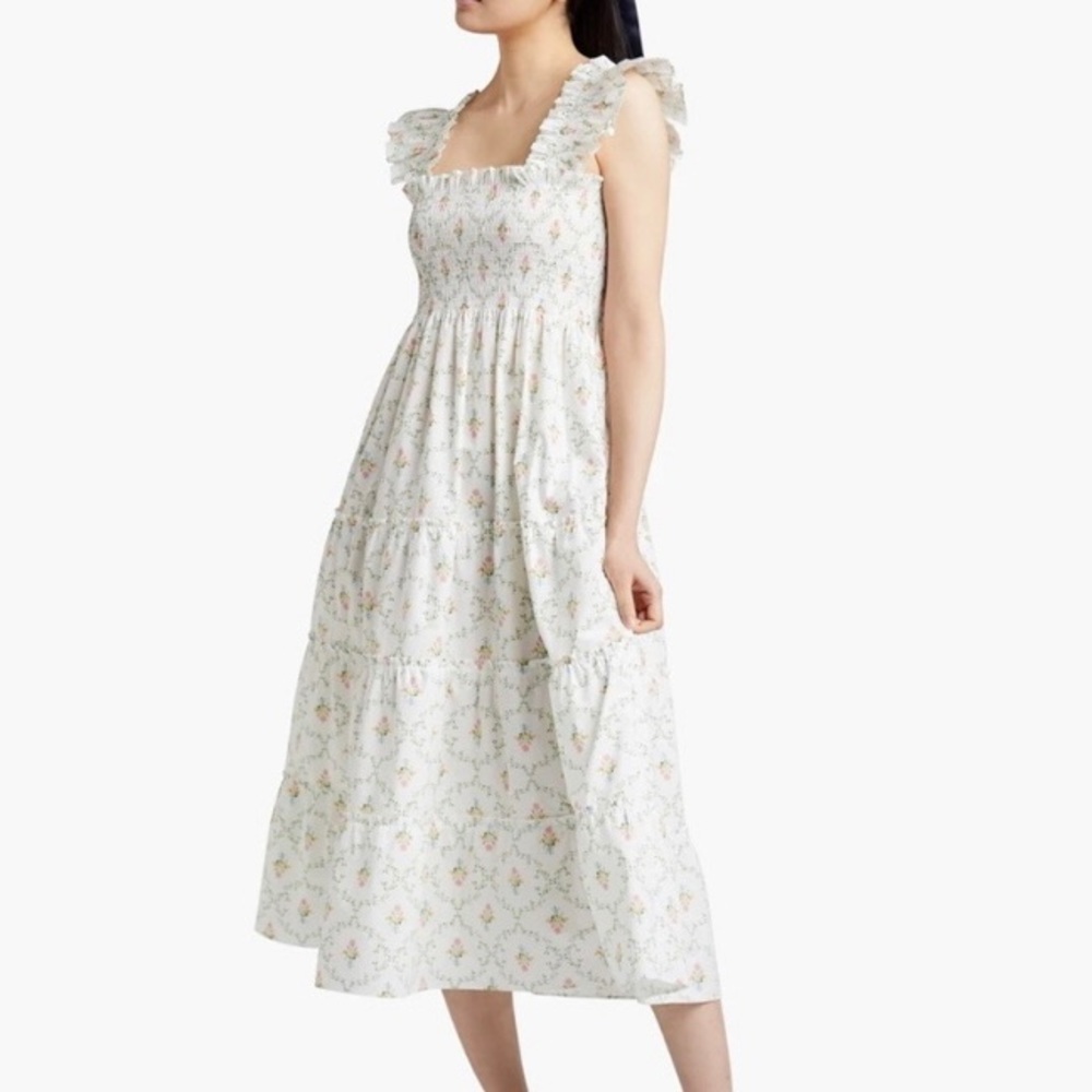 Hill House Home Ellie Nap Dress, Pastel Trellis S